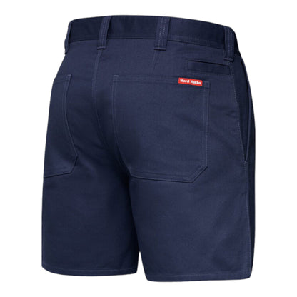 Hard Yakka Men's Relaxed Fit Cotton Drill Short with Belt Loops - Navy