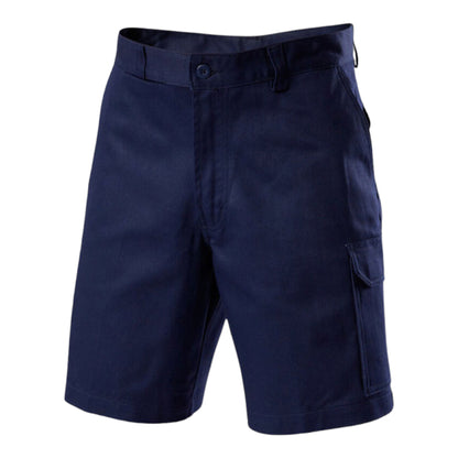 Hard Yakka Men's Relaxed Fit Mid Weight Cotton Drill Short - Navy