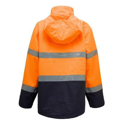 KingGee Men's Fr Wet Weather Jacket - Orange/Navy