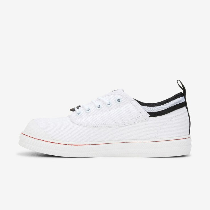 Volley Mens Canvas Safety Shoes - White/Black
