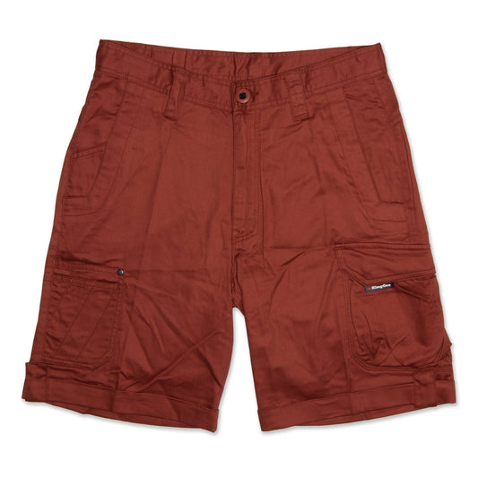 King Gee Tradies Roll Up Men's Shorts - Rust Workwear King Gee 