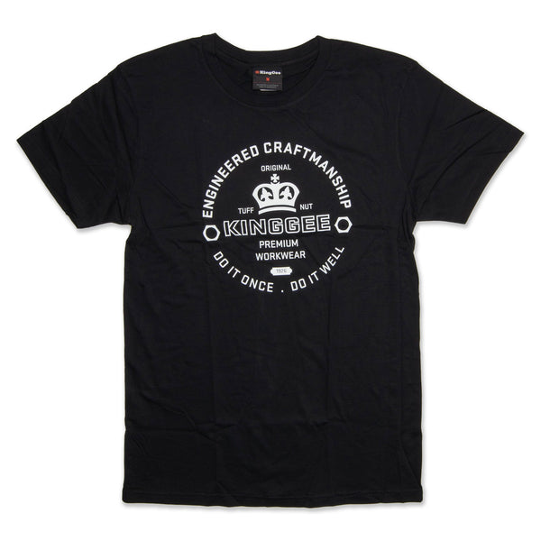 King Gee Tradies T-Shirt - Black Workwear King Gee 
