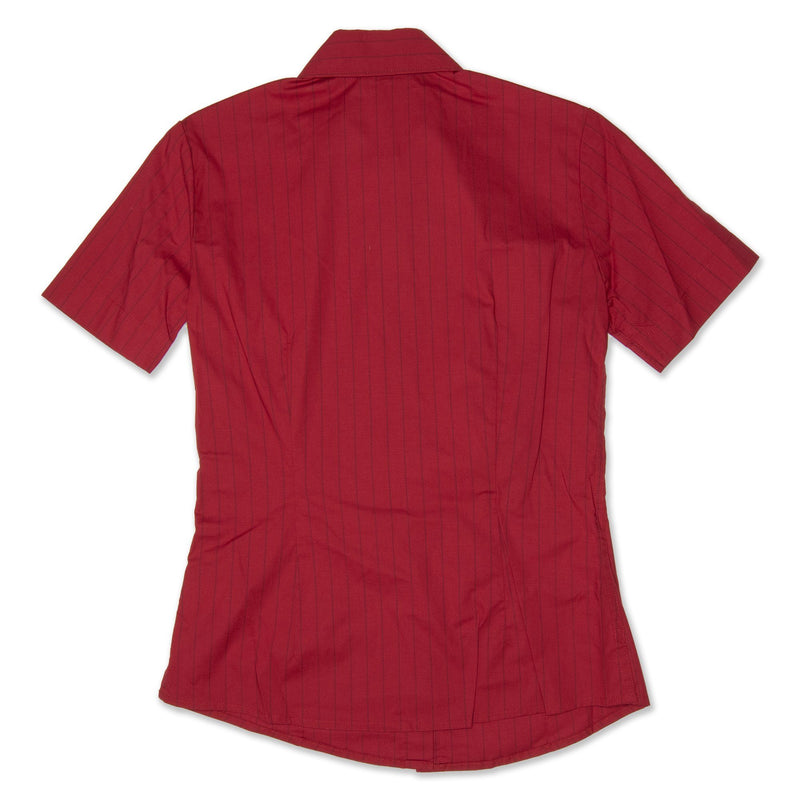 NNT Women's Short Sleeve Shirt - Red/Black Stripe