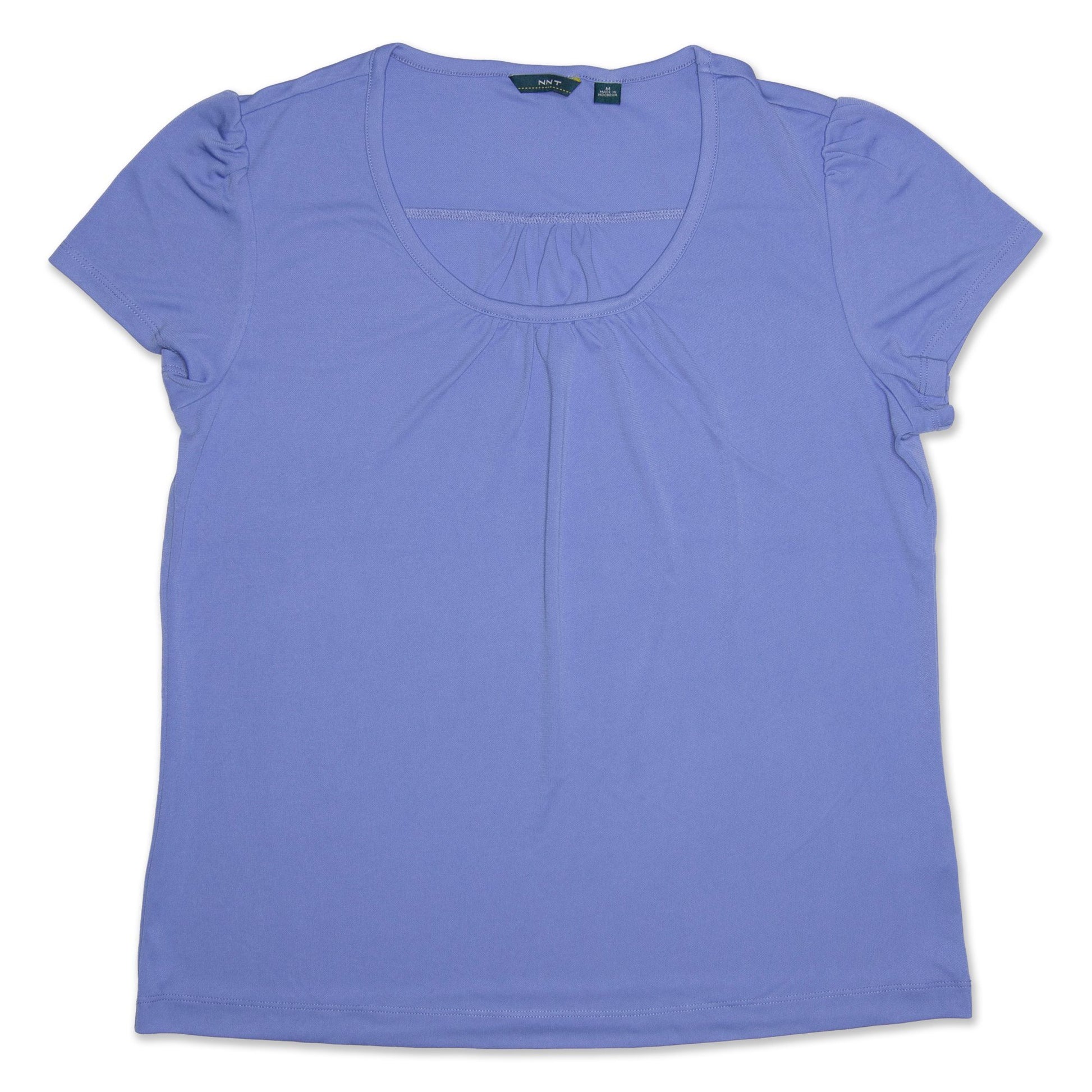 NNT Round Neck Short Sleeve Women's Top - Blue Workwear NNT 