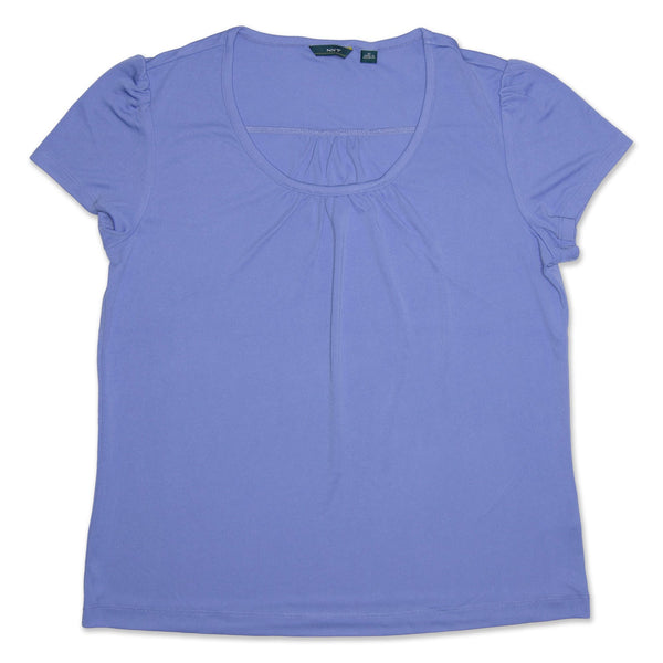 NNT Round Neck Short Sleeve Women's Top - Blue Workwear NNT 