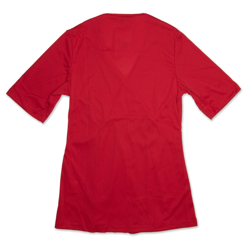 StyleCorp Short Sleeve V-Neck Flattering Blouse - Red Workwear StyleCorp 