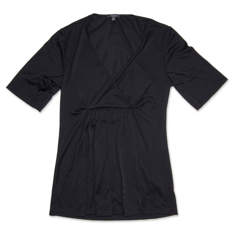 StyleCorp Short Sleeve V-Neck Flattering Blouse - Black Workwear StyleCorp 