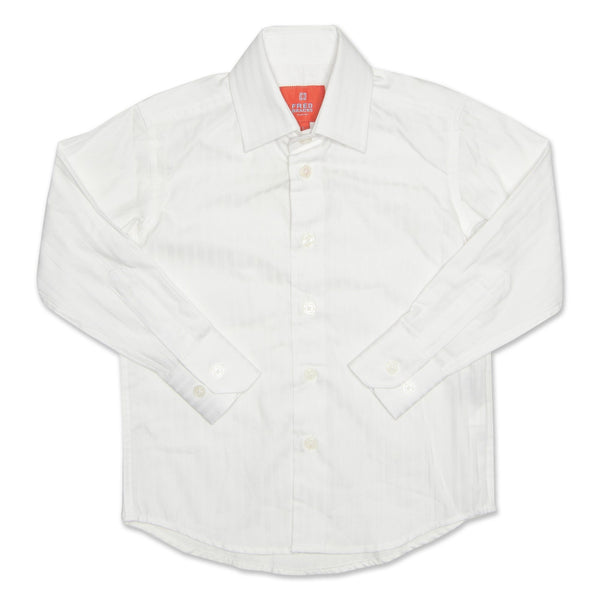 Fred Bracks Long Sleeve Boy's Shirt - White Workwear Fred Bracks 