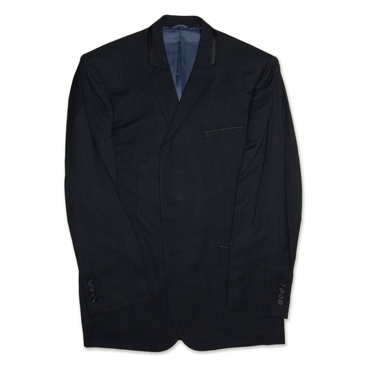 Bracks Single Breasted Men's Jacket Pinstripe - Navy Workwear Bracks 