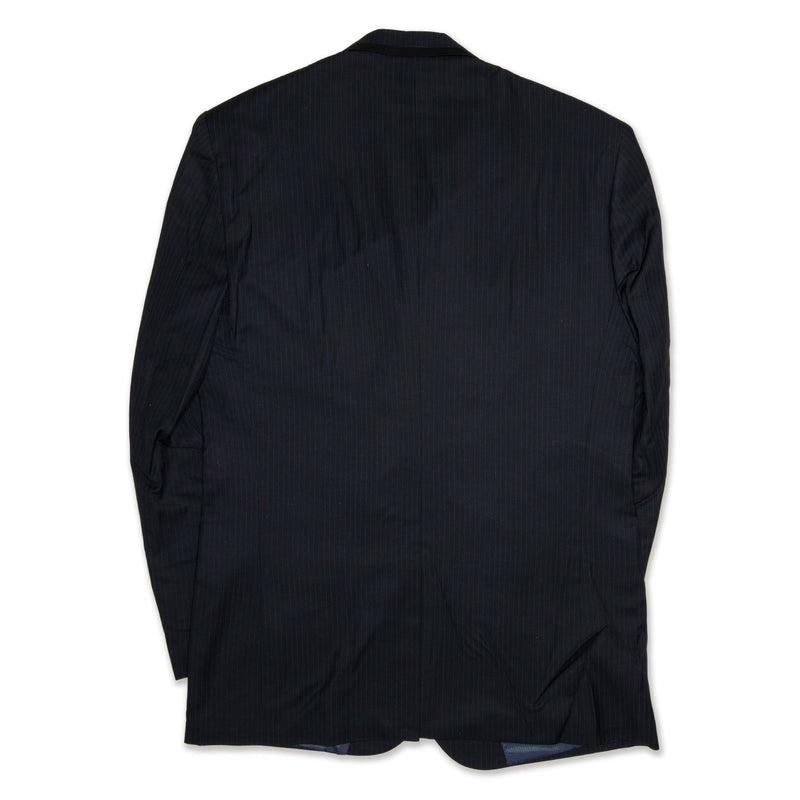Bracks Single Breasted Men's Jacket Pinstripe - Navy Workwear Bracks 