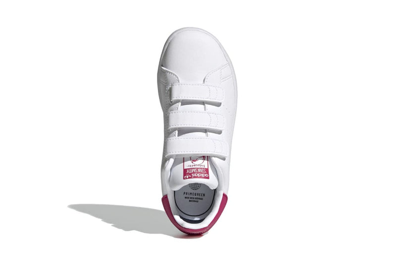 Adidas Girls' Stan Smith Casual Shoes (White/White/Bold Pink)