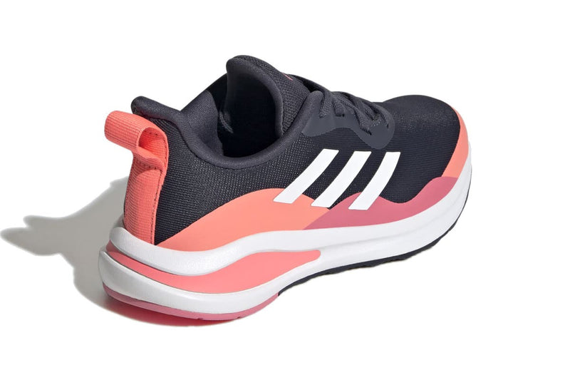 Adidas Girls' Fortarun Lace Running Shoes (Shadow Navy/White/Acid Red)