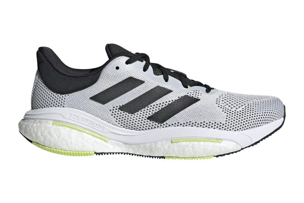 Adidas Men's Solar Glide 5 M Running Shoes (Cloud White/Core Black/Pulse Lime)