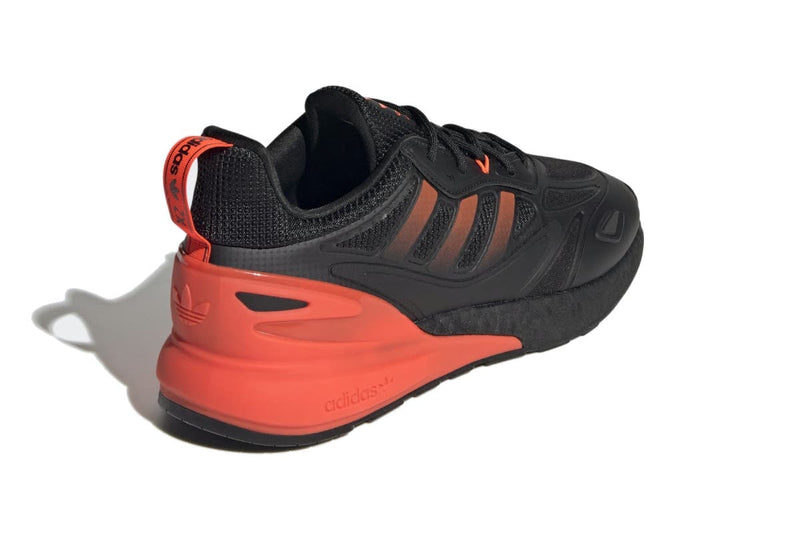 Adidas Men's ZX 2K Boost 2.0 Casual Shoes (Core Black/Solar Red/Solar Gold)