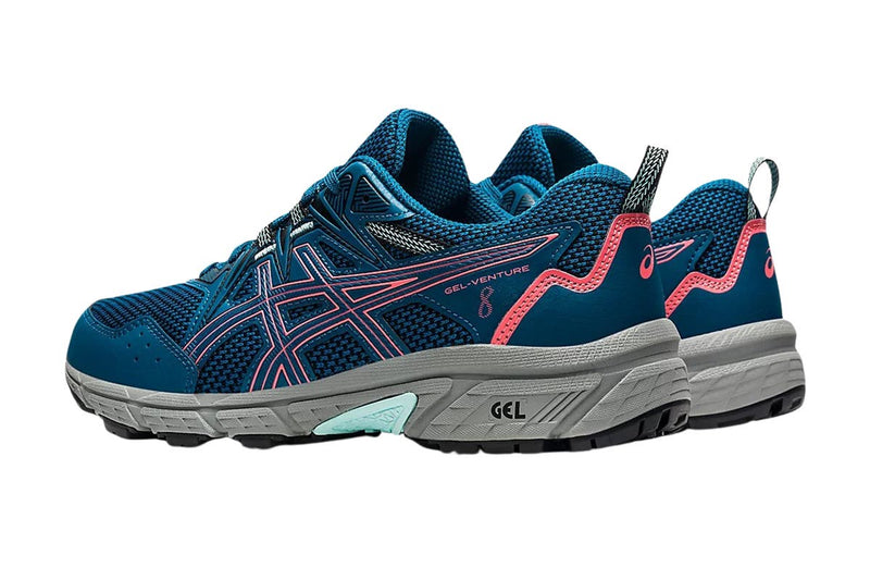 ASICS Women's Gel-Venture 8 Running Shoe (Deep Sea Teal/Blazing Coral)