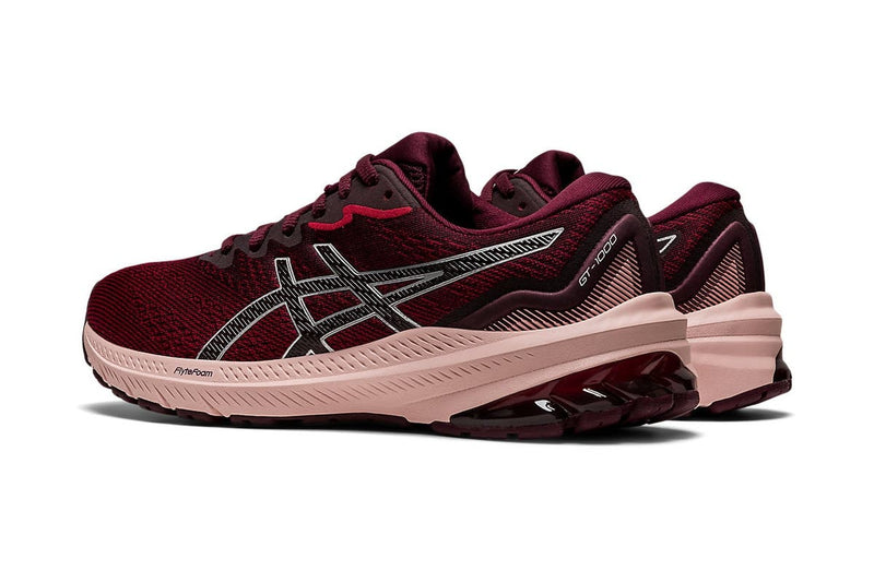 ASICS Women's GT-1000 11 Running Shoes (Cranberry/Pure Silver)