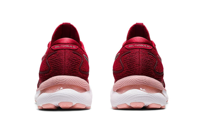 ASICS Women's Gel-Nimbus 24 Running Shoes (Cranberry/Frosted Rose)