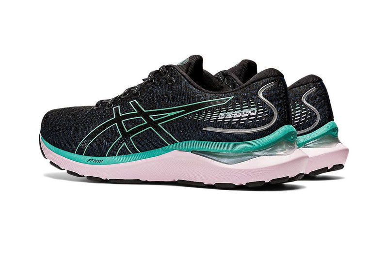 Asics Women'S Gel-Cumulus 24 Running Shoes (Black/Sage)