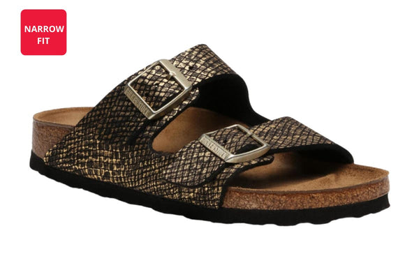 Birkenstock Arizona Sandals (Shiny Python Black)