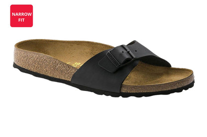 Birkenstock Unisex Madrid Birko-Flor Narrow-Fit Sandal (Black)