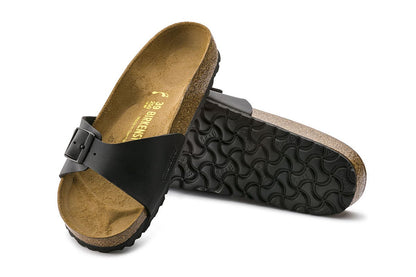 Birkenstock Unisex Madrid Birko-Flor Narrow-Fit Sandal (Black)