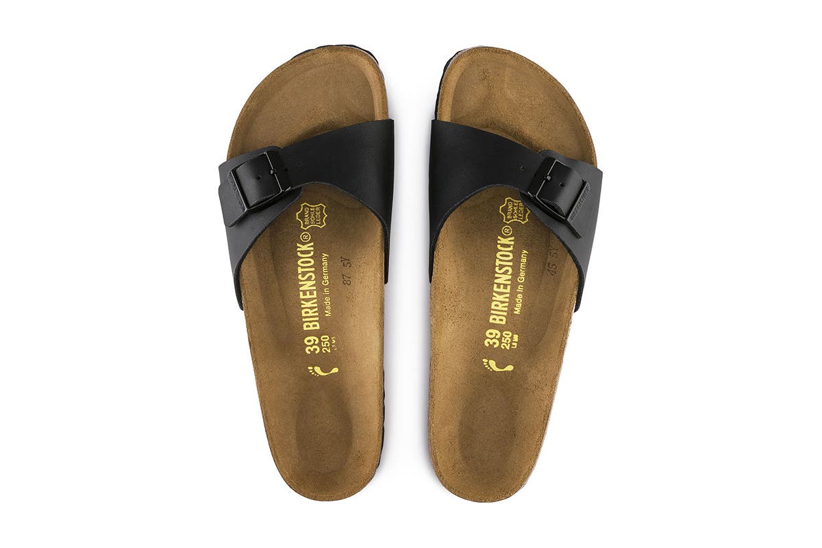 Birkenstock Unisex Madrid Birko-Flor Narrow-Fit Sandal (Black)