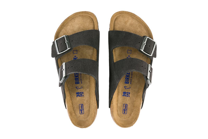 Birkenstock Arizona Soft Footbed Suede Leather Sandal (Velvet Grey)