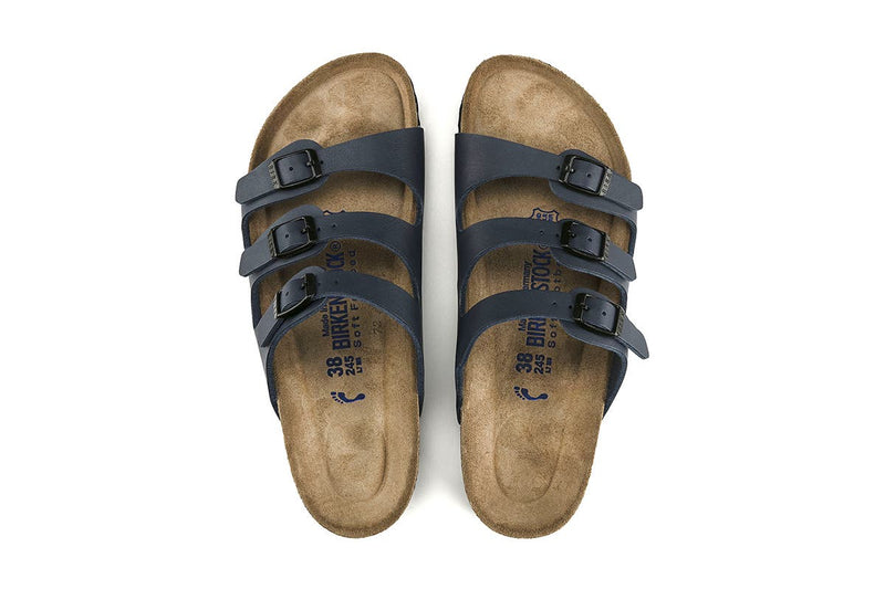 Birkenstock Unisex Florida Birko-Flor Soft Footbed Sandals (Blue)