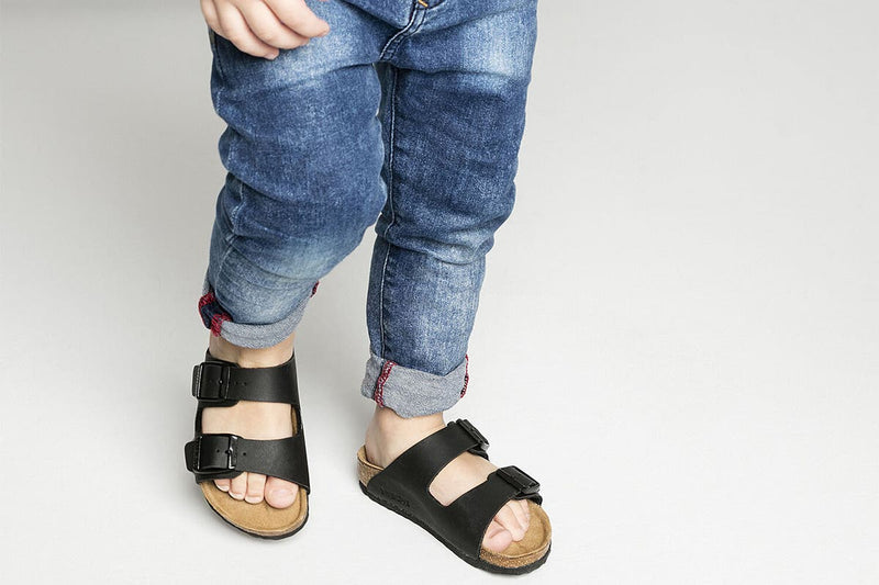 Birkenstock Kids Arizona Birko-Flor Narrow Fit Sandal (Black)