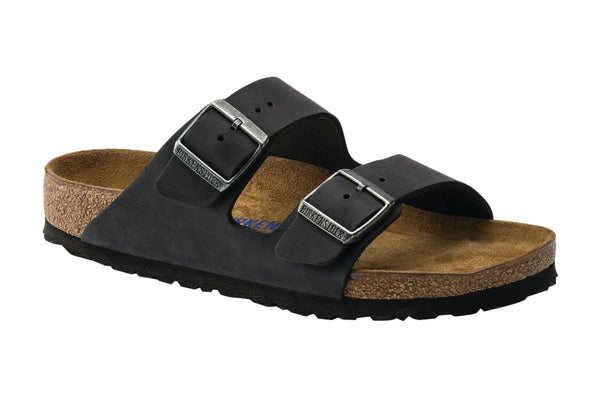 Birkenstock Unisex Arizona Oiled Leather Sandal (Black)