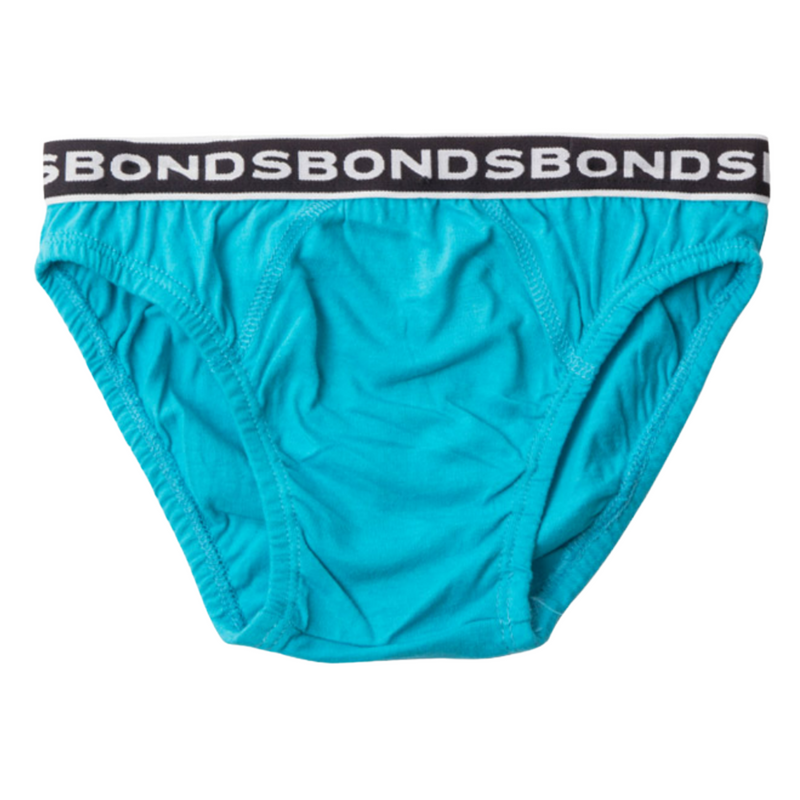 Bonds Boy's Brief 3 Pack - Blue/Grey/Black