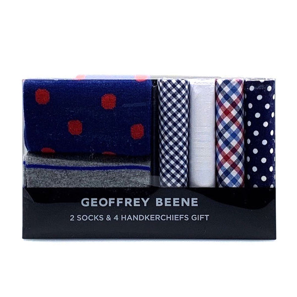 Geoffrey Beene Hanky and Sock Gift Pack - Navy Gifting Geoffrey Beene 