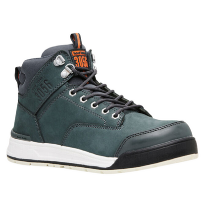 Hard Yakka Men's 3056 Lace Up & Side Zip Steel Toe Safety Boot - Navy
