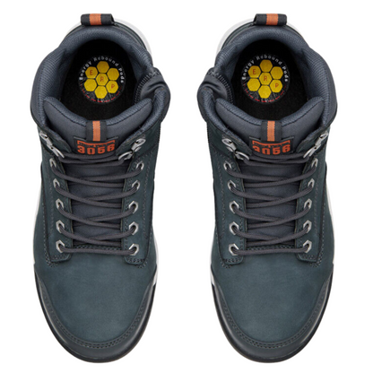 Hard Yakka Men's 3056 Lace Up & Side Zip Steel Toe Safety Boot - Navy