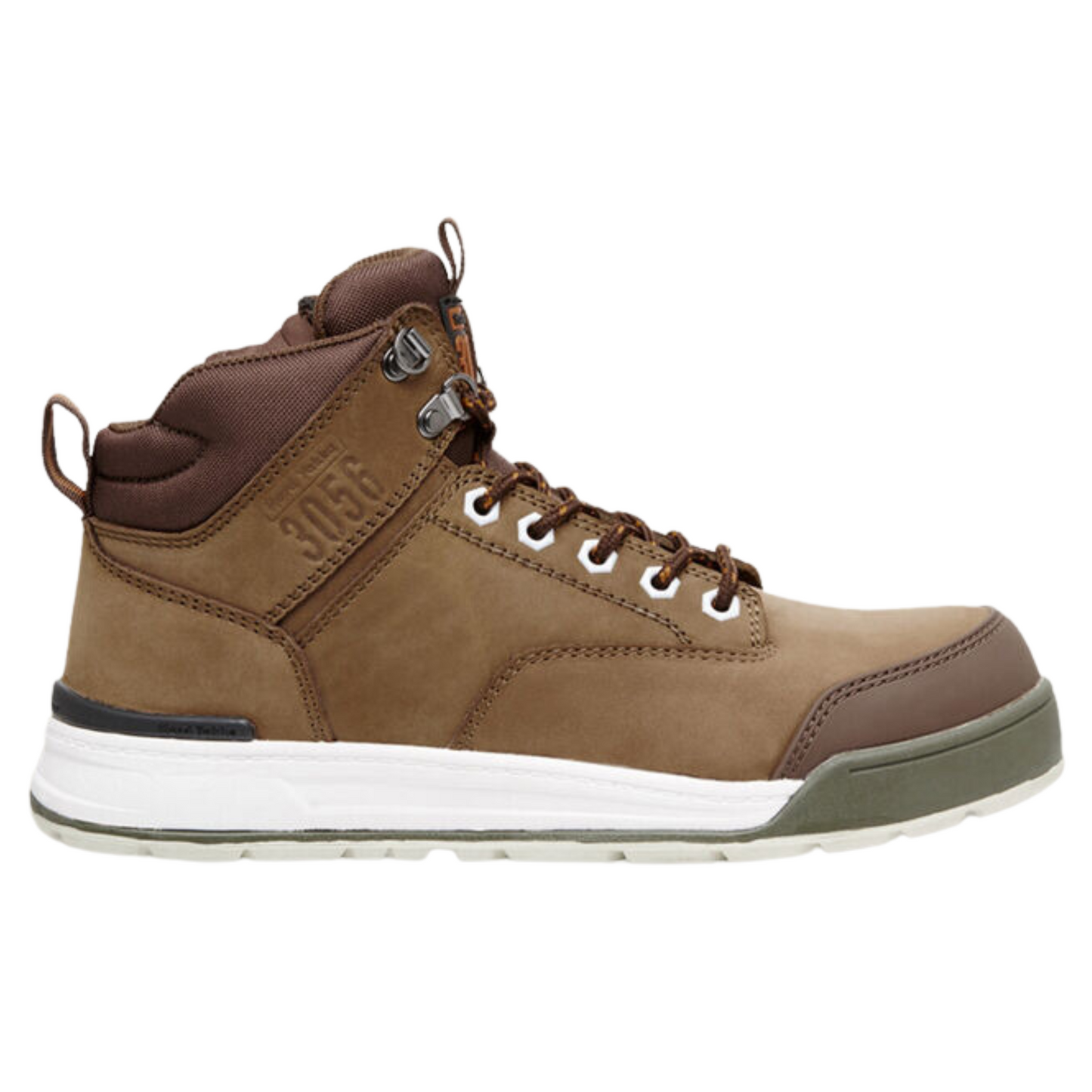 Hard Yakka Men's 3056 Lace Up & Side Zip Steel Toe Safety Boot - Oak