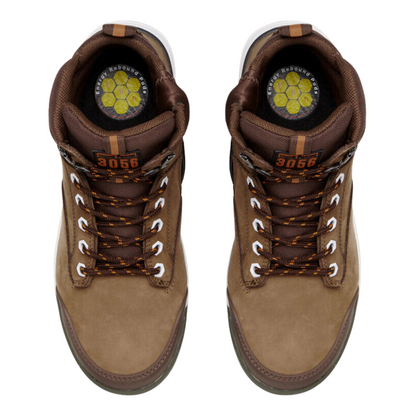 Hard Yakka Men's 3056 Lace Up & Side Zip Steel Toe Safety Boot - Oak