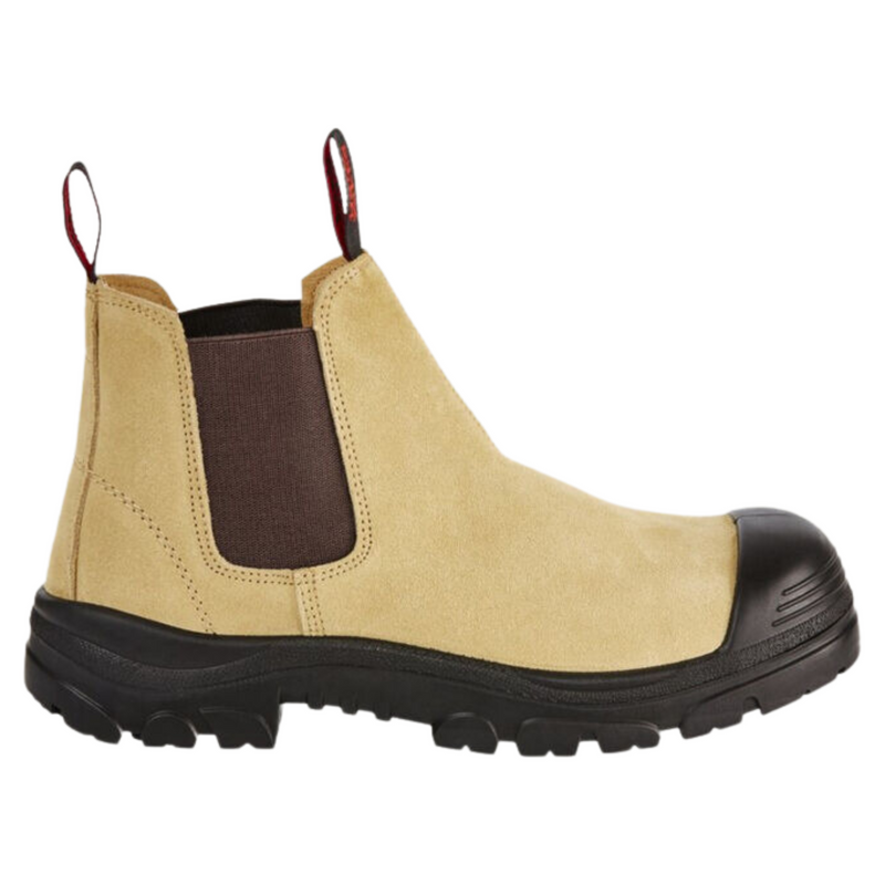 Hard Yakka Grit Suede Pull On Steel Toe Safety Boot - Sand-MENS