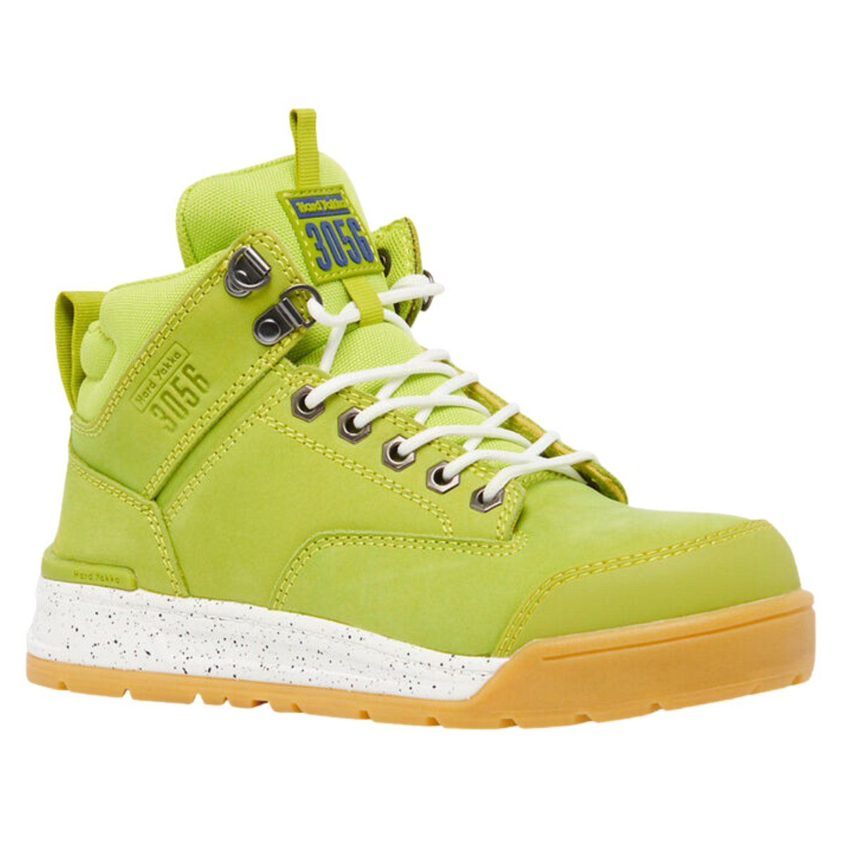 Hard Yakka Women s 3056 Lace Up Side Zip Safety Boot Wasabi