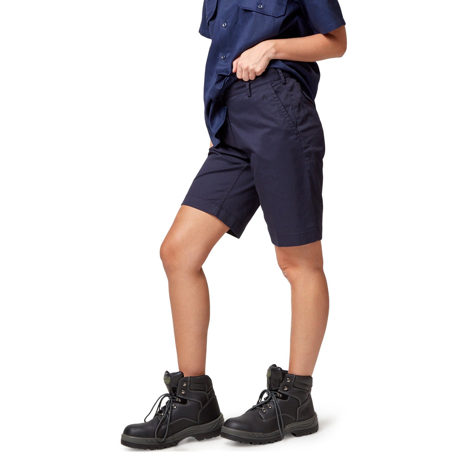 King Gee Women's Casual Chino Short - Navy Workwear King Gee 