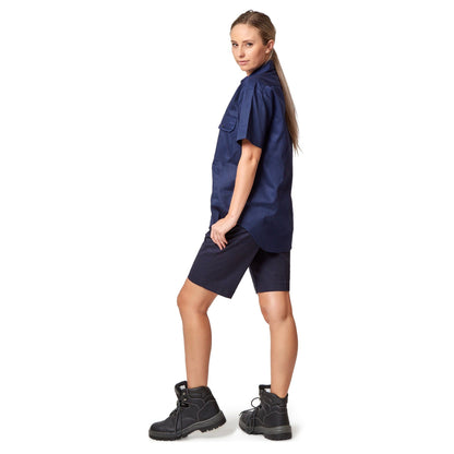 King Gee Women's Casual Chino Short - Navy Workwear King Gee 