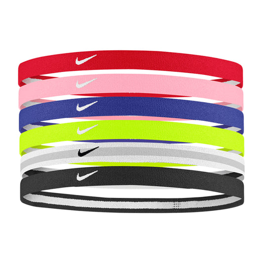 Nike Youth Swoosh Sport Headbands 6 Pack - Uni Red/ Pink/Game Royal