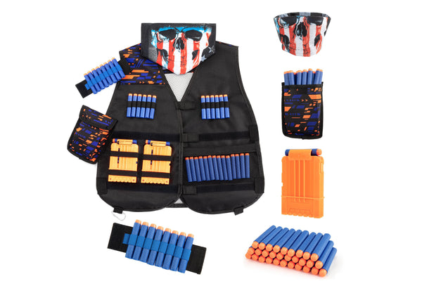 Kids 45-Piece Tactical Vest Kit for Nerf Guns
