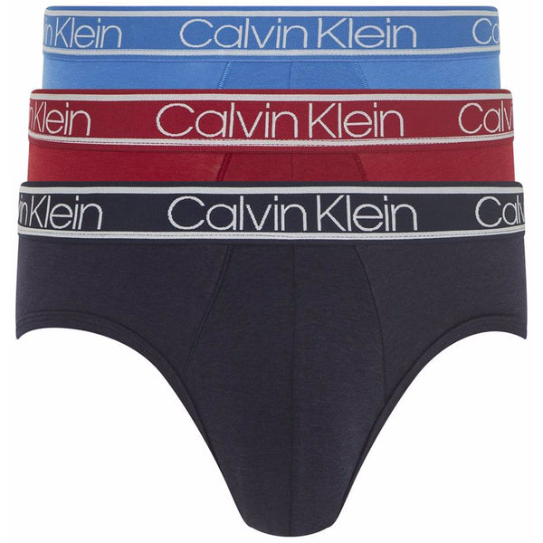 Calvin Klein Men's 3 Pack Hip Brief Shoreline High Rise - Shoreline/Scooter/Regatta