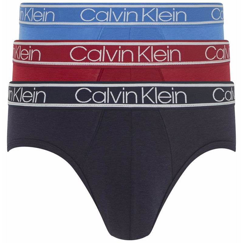 Calvin Klein Men's 3 Pack Hip Brief Shoreline High Rise - Shoreline/Sc