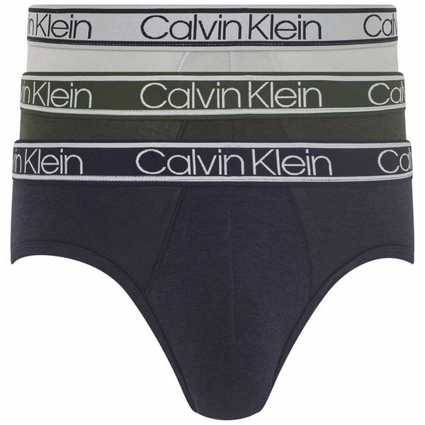 Calvin Klein Men's 3 Pack Hip Brief Shoreline High Rise - Shoreline/Duffel Bag/High Rise Shoreline