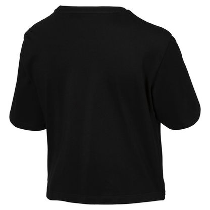 Puma Women's Essentials Cropped Tee - Black