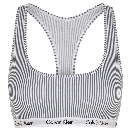Calvin Klein Women's Carousel Unlined Bralette - Seersucker Stripe/Scorched Denim