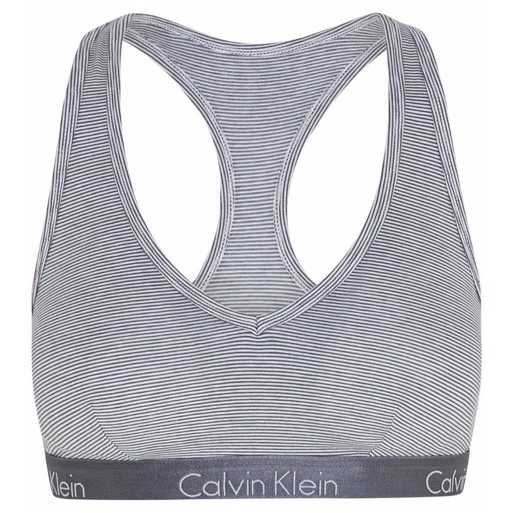 Calvin Klein Women's Motive Cotton Lightly Lined Bralette - Feeder Str