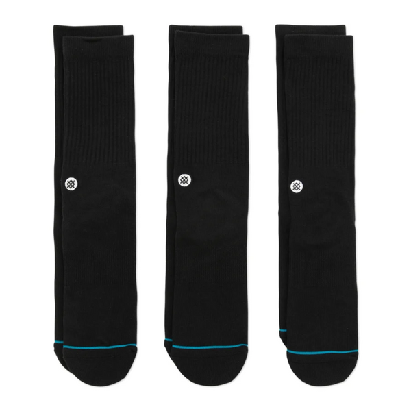 Stance Casual Icon Crew Socks 3 Pack - Black