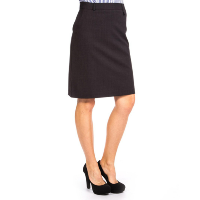 StyleCorp Women's Classic Knee Length Skirt - Charcoal
